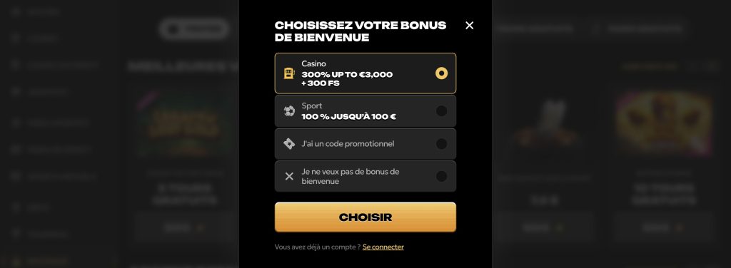 spinsy bienvenue bonus